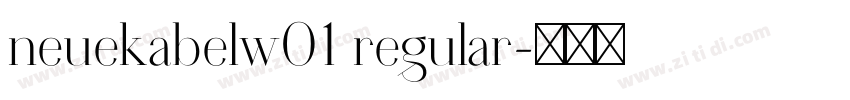 neuekabelw01 regular字体转换